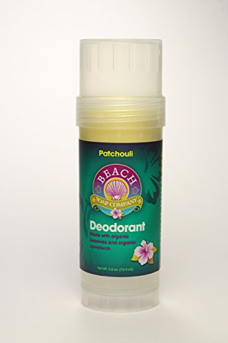 Patchouli Certified Organic Deodorant - Aluminum, Talc, and Paraben Free. Made and sold by Beach Organics. 2.5 oz.
