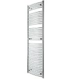 Chrome Bathroom Curved Heated Towel Radiator Rail 1800mm x 600mm