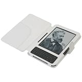 CE Compass White Leather Cover Case for Kindle 3 (3rd Third Generation 6" Kindle Wi-Fi + 3G)