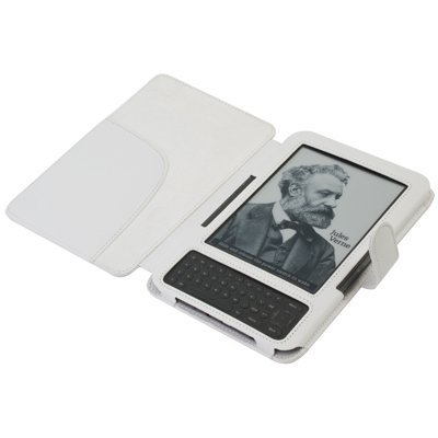 CE Compass White Leather Cover Case for Kindle 3 (3rd Third Generation 6