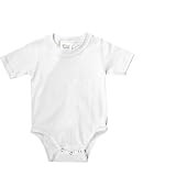 Knit Baby Infant Bodysuit Onesie - 5.5oz.100% Cotton Jersey Knit - with 3 snap bottom in White Light Pink or Baby Blue