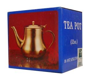 Tea Pot Stainless Steel 32oz by parthenonfoods.com