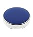 BLUE Rhodium Fin. Button Covers Pair - 18mm / 0.7 inch