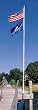 Sunsetter Vertical Deck/Dock Flagpole Holder - 20' (Aluminum) (7"L x 4" W x 12"H)