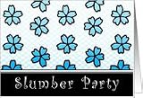 slumber party floral invitations Card