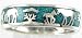 Southwestern Style Horse Story Band Ring in Sterling Silver and Chip Inlay Turquoise for Men or Women, Sizes 5, 6, 7, 8, 9, 10, 11 and 12, #10824