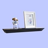 24 x 4'' x 2'' Alexandra Wall Display Ledge Shelf Black by Ennospace
