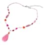 Cheerful Pendant Necklace W/pink Beads [Limited Time Blowout Offer]