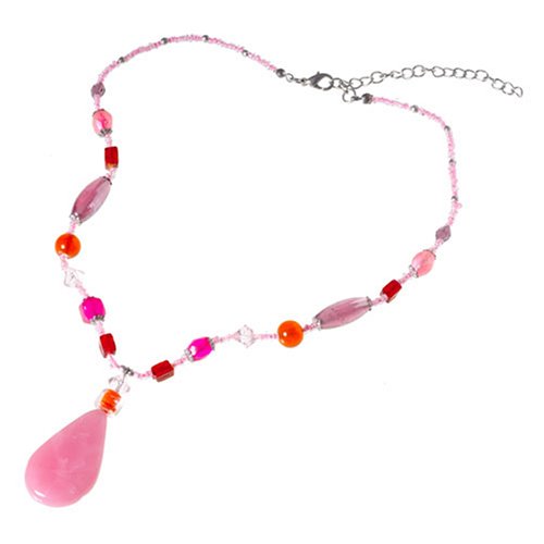 Cheerful Pendant Necklace W/pink Beads [Limited Time Blowout Offer]