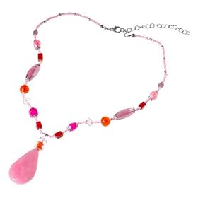 Cheerful Pendant Necklace W/pink Beads [Limited Time Blowout Offer] by 