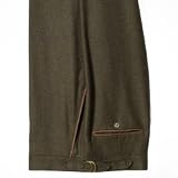 Italian Wool Flannel D-Ring Flat Front Trousers