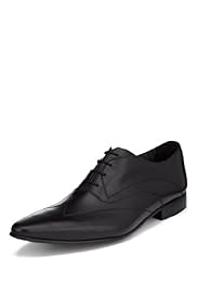 Limited Collection Leather Pointed Toe Wingtip Shoes