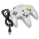 NINTENDO 64 CLASSIC USB ENABLED CONTROLLER(WIRED),BY RETROLINK, FOR PC & MAC (BLACK COLOR) ~ Retro-Bit