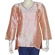 Kurti Pink Dresses from India Spring and Summer Fashion Embroidery Size S