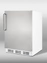 Summit 5.3 cu. Ft. Refrigerator/Freezer w/ SS Door, Towel Bar Handle & Glass Shelves CT67SSTB