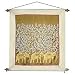 Cotton wall hanging, 'Golden Elephants' Image