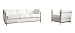 Baxton Studio Le Corbusier-Style Petite Sofa/Chair Set, White