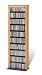 Oak & Black Slim Barrister Storage Tower for Multimedia (DVD,CD,Games) By Prepac
