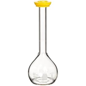 Kimble Kimax, Class A Serialized and Certified Volumetric Flask With Snap Cap, 50ml (Pack of 1)