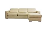 Olcott Cream Twill Modern Sleeper Sofa Sectional with Storage Chaise Olcott Cream Twill Modern Sleeper Sofa Sectional with Storage Chaise