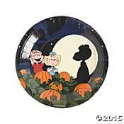 Peanuts Halloween Paper Plates Dinner Size 'Its the Great Pumpkin, Charlie Brown'