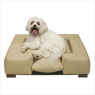 Furniture Quality Square Dog Bed in Tan / Brown
