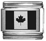 Clearly Charming Canadian Flag Laser Italian Charm