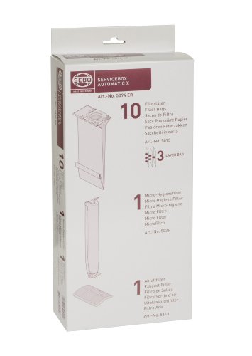 Sebo 5094ER Service-Box (Filtert&uuml;ten und Mikrofilter) f&uuml;r automatic X/XP inkl. 10 Filtert&uuml;ten 3-lagig, 1 Micro-Hygienefilter und 1 Abluftfilter
