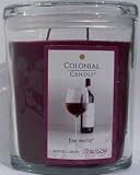 318A2RAP6bL. SL160  Colonial At Home Merlot Oval Jar Candle 8 Oz.