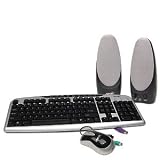 PS/2 Keyboard, Mouse, & Speaker Kit (Silver/Black)