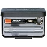 Maglite Solitaire Gray AAA Battery Key chain Flashlight in Gift Box with Key Ring