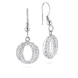 L'Oreal Color of Hope OCRF Fundraising Sterling Silver Pave CZ Earrings