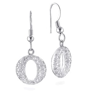 L'Oreal Color of Hope OCRF Fundraising Sterling Silver Pave CZ Earrings