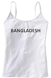 BANGLADESH - Country Series - White Women's / Girls Camisole (Girlie / Babydoll)