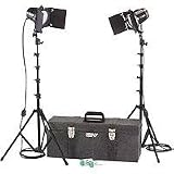 Smith Victor K41 2 765UM Quartz Light, 1200-Watt Barndoor Lighting Kit with Toolbox Carrying Case.