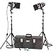 Smith Victor K41 2 765UM Quartz Light, 1200-Watt Barndoor Lighting Kit with Toolbox Carrying Case.