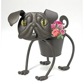Metal Planter - Pug the Dog Planter