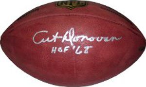 Art Donovan Signed Baltimore Colts Football - HOF 68