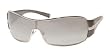 PRADA SPR61IS 1BC4S1 SILVER GRAY GRAD. MIRROR SILVER METAL SHEILD SUNGLASSES