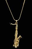 Tenor Sax Necklace - Gold