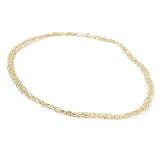 18K Gold 18 Triple Strand Necklace