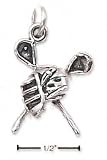 Sterling Silver Lacrosse Sticks And Mask Charm