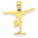 14k Gold Gymnastics Pendant