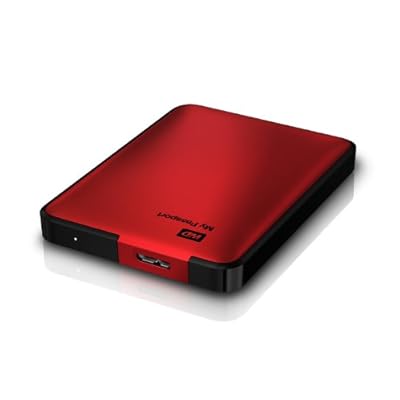 WD My Passport 1TB Portable External Hard Drive Storage USB 3.0 Red (WDBBEP0010BRD-NESN)