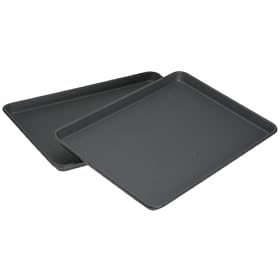 Click here to buy Chicago Metallic Professional Nonstick Cookie and Jelly Roll Pan Set 18x13x1-in. by Chicago Metallic.
