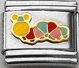 Clearly Charming Caterpillar Animal Theme Butterfly Italian Charm Link Bracelet