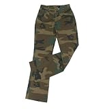 Woodland Camouflage Womens Stretch Flare Military Pants by Galaxy Army Navy