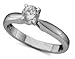 1/2 ctw Diamond Solitaire Ring in 14K White Gold