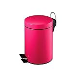 3 Litre Stainless Steel Pink Pedal Bin Waste Binby PRIME FURNISHING