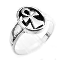 Sterling Silver Egyptian Ankh Symbol Cross Ring Size 6(Sizes 6,7,8,9,10,11,12,13)